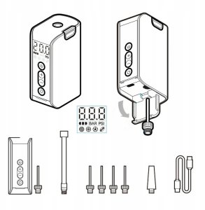 Pompka elektryczna Rockbros 42520006001 kompresor z cyfrowym wyświetlaczem do piłek / balonów - niebieska 14