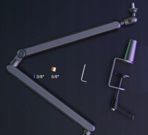Statyw biurkowy prosty do mikrofonu Fifine BM88P uchwyt na ramię metalowy 4
