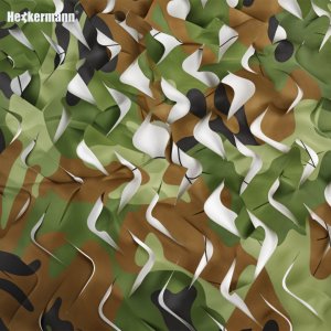 Zestaw siatka maskująca Heckermann 1x1,5m 150D + Opaski zaciskowe 100szt. - Zielone 6