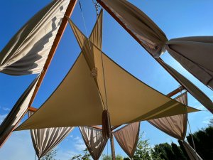 Żagiel wodoszczelny premium 3,5x3,5x3,5 - Beżowy 9