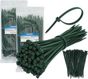 Zestaw siatka maskująca Heckermann 3x5m 150D + Opaski zaciskowe 200szt. - Zielone 9