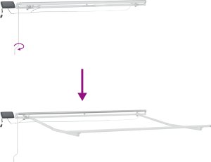 vidaXL Ręczna markiza chowana z LED w kolorze czarnym 300x250 cm, Tkanina zamienna do markizy na stelaż 3x2.5 m w kolorze czarnym 9