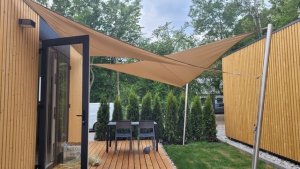 Żagiel wodoszczelny premium 4,2x4,2x5,9 - Beżowy 6