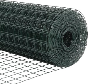 vidaXL Ogrodzenie Euro z 5 U-postami Zielone 1x10 m Stal 2