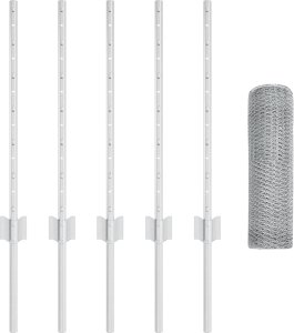 vidaXL Słupy ogrodzeniowe 5 szt. U-Channel 60 cm ze stali ocynkowanej 2