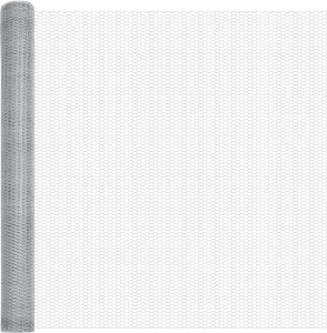 vidaXL Słupki ogrodzeniowe 10 szt U-Channel 150 cm z ocynkowanej stali, Ogrodzenie sześciokątne 1.5x10 m z ocynkowanej stali 4