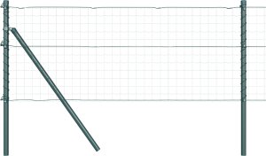 vidaXL Palisady 26 sztuk Zielone 32 mm 80 cm Stal ocynkowana 2