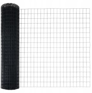 vidaXL Ogrodzenie Euro z 7 słupkami z kolcami 1.4x10 m stal ocynkowana szara 6