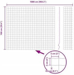 vidaXL Euro Fence Zielony 1x25 m Stal 8