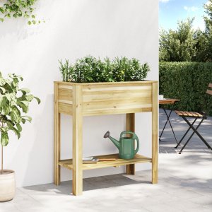 vidaXL Stojak na rośliny 85x46x94 cm drewno sosnowe impregnowane 4
