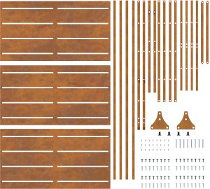 vidaXL Ekran prywatności 180 cm Stal wiatroodporna 3