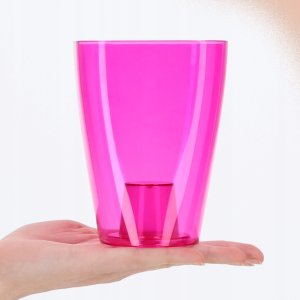 KADAX Doniczka Osłonka Na Storczyk Kwietnik Plastikowa Kwiaty 9cm Różowa 5