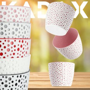 KADAX Doniczka Osłonka Okrągła Na Kwiaty Różowa 11cm 8
