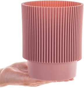 KADAX Doniczka Donica Na Kwiaty 15cm Osłonka Rośliny Kwietnik Plastikowa Różowy 4