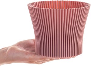KADAX Doniczka Donica Na Kwiaty 15cm Osłonka Rośliny Kwietnik Plastikowa Różowa 4