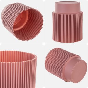 KADAX Doniczka Donica Na Kwiaty 17cm Osłonka Rośliny Kwietnik Plastikowa Różowa 3