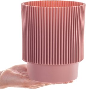 KADAX Doniczka Donica Na Kwiaty 17cm Osłonka Rośliny Kwietnik Plastikowa Różowa 4