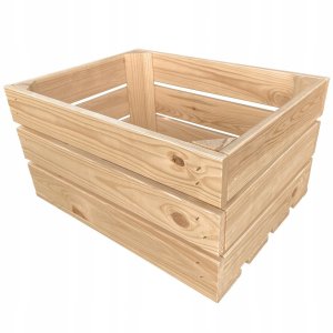 Skrzynka drewniana naturalna dekoracyjna 40x30,5x21cm 3