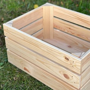 Skrzynka drewniana naturalna dekoracyjna 40x30,5x21cm 6