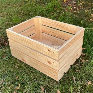 Skrzynka drewniana naturalna dekoracyjna 40x30,5x21cm 8