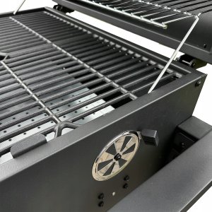 Duży Grill węglowy żeliwny ruszt 113,5x50x107 cm 5