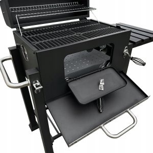 Duży Grill węglowy żeliwny ruszt 113,5x50x107 cm 6