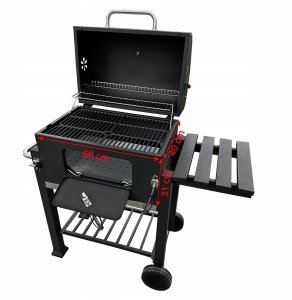 Duży Grill węglowy żeliwny ruszt 113,5x50x107 cm 8