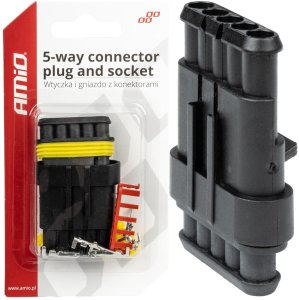 Kostka wtyk złącze hermetyczne superseal 5 pin amio-03521 1