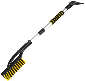 Szczotka zmiotka skrobaczka do szyb śniegu lodu mosiężna teleskopowa futura basic 87-115 cm 1