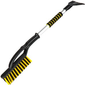 Szczotka zmiotka skrobaczka do szyb śniegu lodu mosiężna nice touch aluminium 75 cm 1