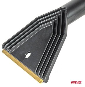 Szczotka zmiotka skrobaczka do szyb śniegu lodu mosiężna nice touch aluminium 75 cm 3