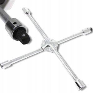 Klucz krzyżakowy do kół 17-19-21-22mm krzyżak z adapterem 1/2" 1
