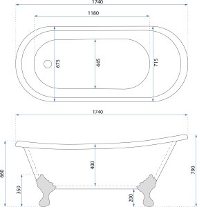 Wanna wolnostojąca Rea Sparta 175 8