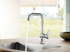 Sink mixer, ORAS LINEA, high curved spout, chrome color 2