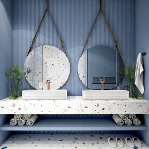 Invena bateria umywalkowa wysoka Neri Plus, miedź BU-P1-W14-L 2