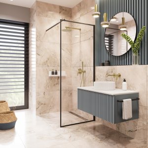 Invena bateria umywalkowa podtynkowa Alonia, złoto szczotkowane BP-70-U09-V 2