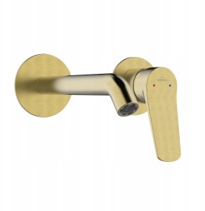 Invena bateria umywalkowa podtynkowa Alonia, złoto szczotkowane BP-70-U09-V 3