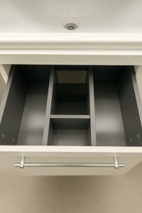 Szafka łazienkowa z umywalką i 2 szufladami 50x80cm Stojąca Biały połysk Cassandra 2