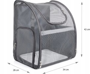 Promis PLECAK TRANSPORTER TORBA DLA KOTA PSA Z SIATKI W PEŁNI WENTYLOWANY SKŁADANY 13