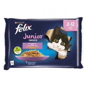 FOOD CAT FELIXJUNIOR WITH SAUCE 4X85G 1