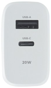 Maxlife ładowarka sieciowa PD QC MXTC-10-20AC 1x USB-C 1x USB 20W biała 3