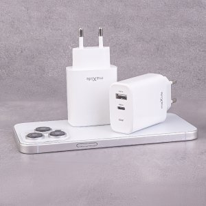 Maxlife ładowarka sieciowa PD QC MXTC-10-20AC 1x USB-C 1x USB 20W biała 10