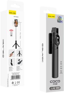 Blavec Selfie Stick Coco P02 tripod + pilot 0,7 metra (SSCP02-TRB07) czarny 1