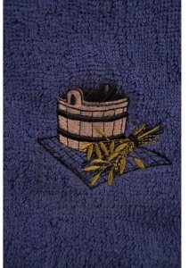 SAUNA HAT WITH BUCKET PIC BLUE COTTON 3