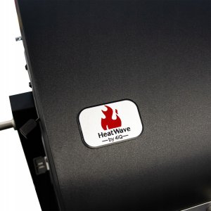 Duży Grill węglowy żeliwny ruszt 113,5x50x107 cm ogrodowy z drewnianą półką 13