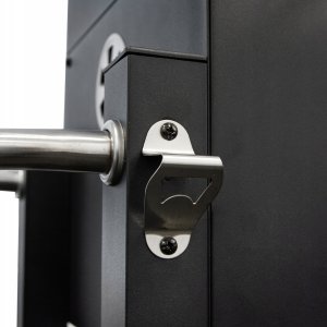 Duży Grill węglowy żeliwny ruszt 113,5x50x107 cm ogrodowy z drewnianą półką 14