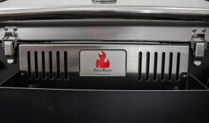 Duży Grill węglowy LUX premium stalowy HEATWAVE z żeliwnym rusztem 139x57x100 cm 11