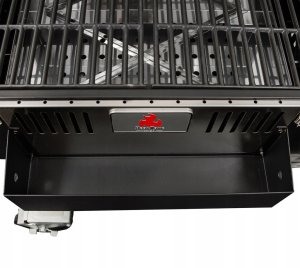 Duży Grill węglowy LUX premium stalowy HEATWAVE z żeliwnym rusztem 139x57x100 cm 16