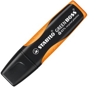 STABILO GREEN BOSS, 1 pc(s), Orange, Chisel tip, Black, Orange, Plastic, 2 mm 1
