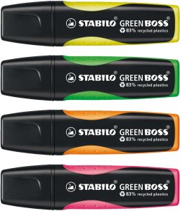 STABILO GREEN BOSS, 1 pc(s), Orange, Chisel tip, Black, Orange, Plastic, 2 mm 4